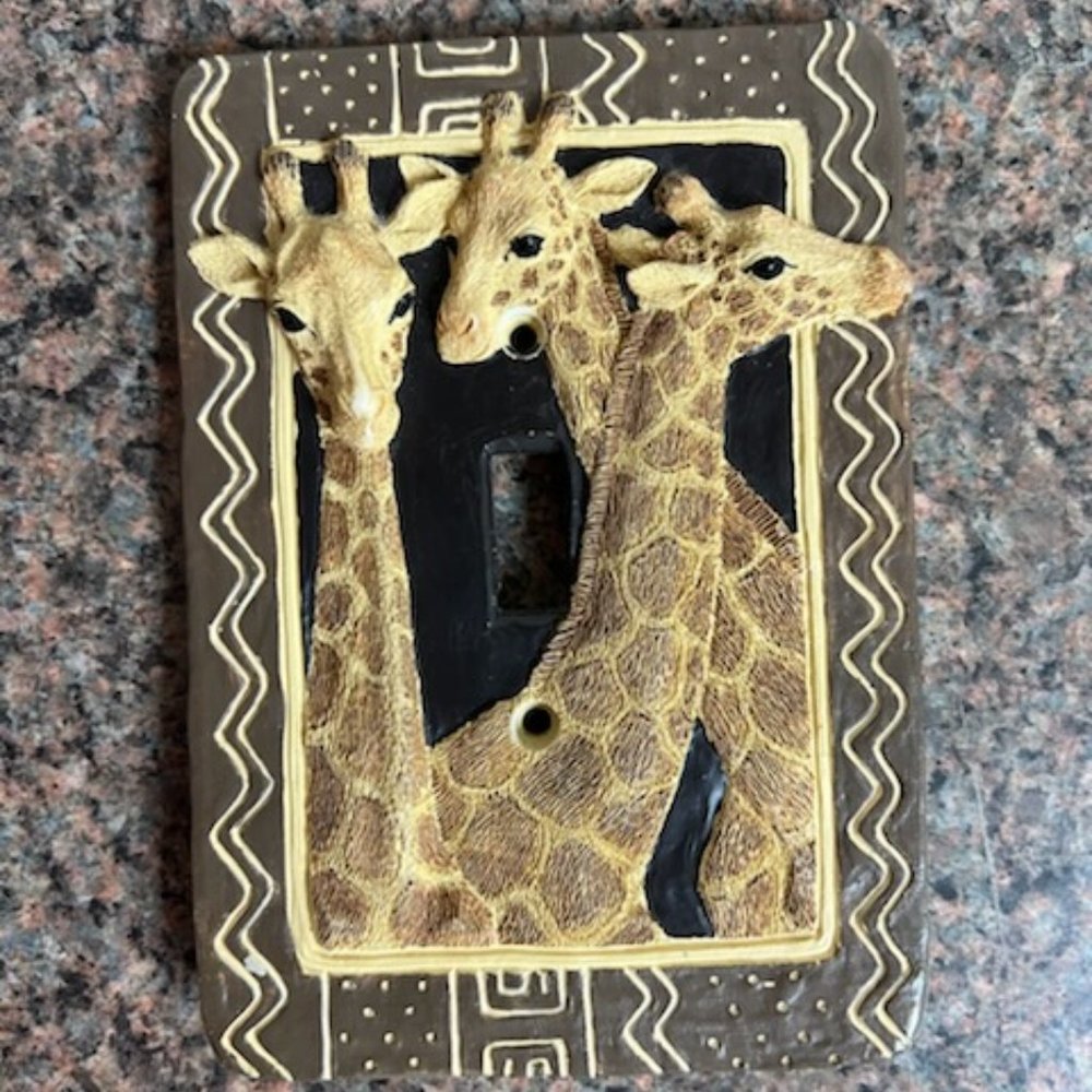 Ceramic composite Giraffe switch plate cover